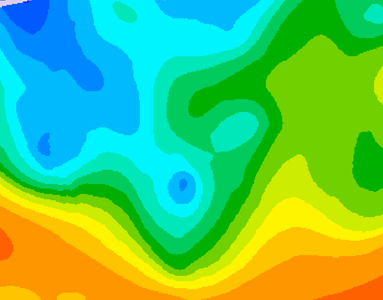 GDPS 500 millibar geopotential height 084 hour forecast chart for Canada based on 2025/10/15 1200Z data