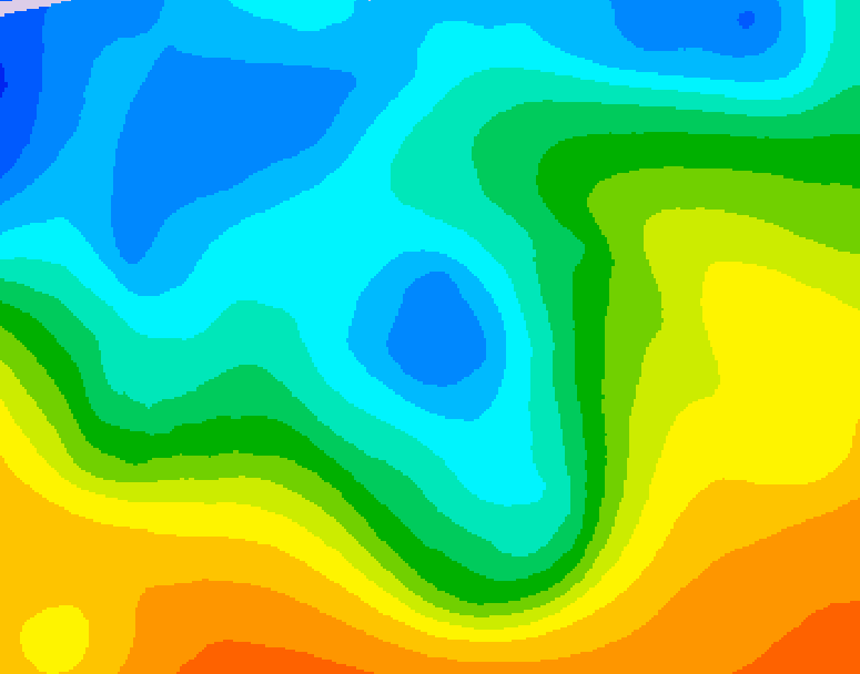 GDPS 500 millibar geopotential height 150 hour forecast chart for Canada based on 2025/10/15 1200Z data