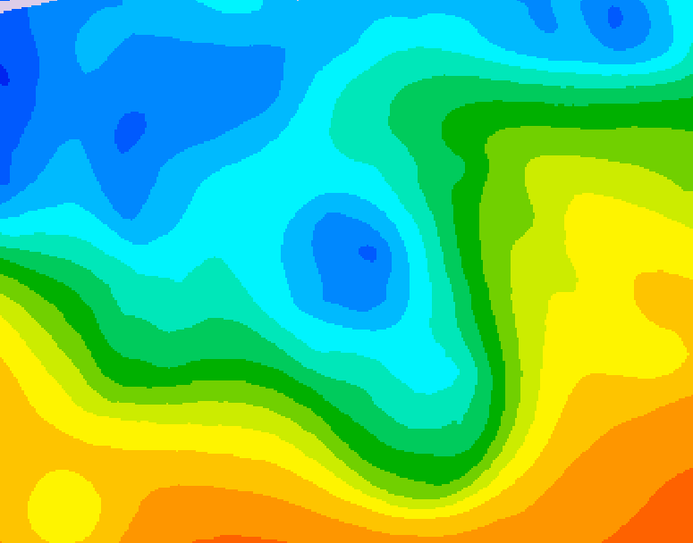 GDPS 500 millibar geopotential height 156 hour forecast chart for Canada based on 2025/10/15 1200Z data