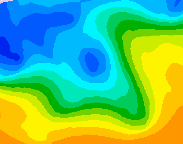 GDPS 500 millibar geopotential height 174 hour forecast chart for Canada based on 2025/10/15 1200Z data