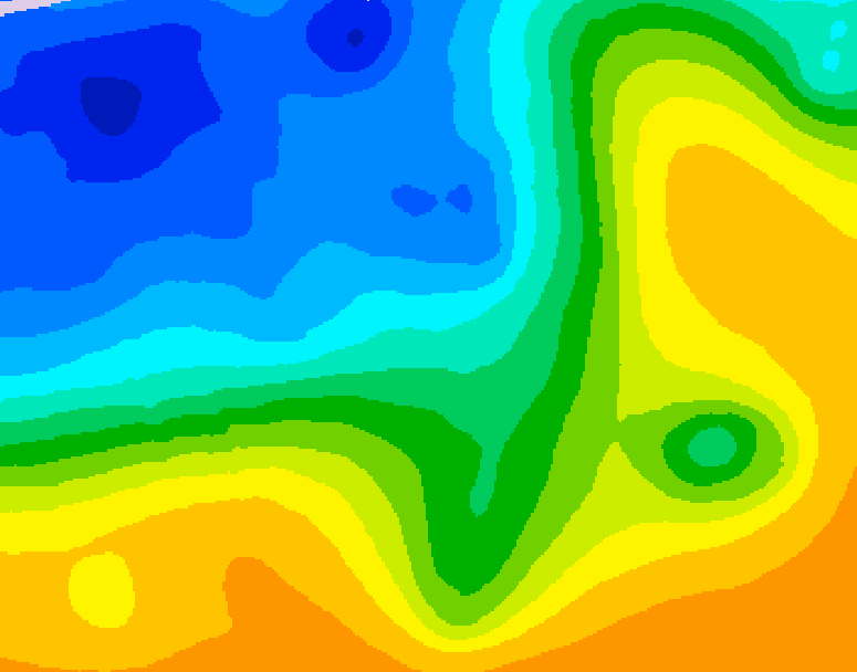 GDPS 500 millibar geopotential height 204 hour forecast chart for Canada based on 2025/10/15 1200Z data