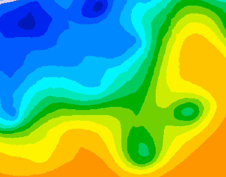GDPS 500 millibar geopotential height 216 hour forecast chart for Canada based on 2025/10/15 1200Z data