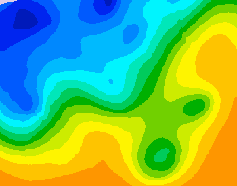GDPS 500 millibar geopotential height 228 hour forecast chart for Canada based on 2025/10/15 1200Z data