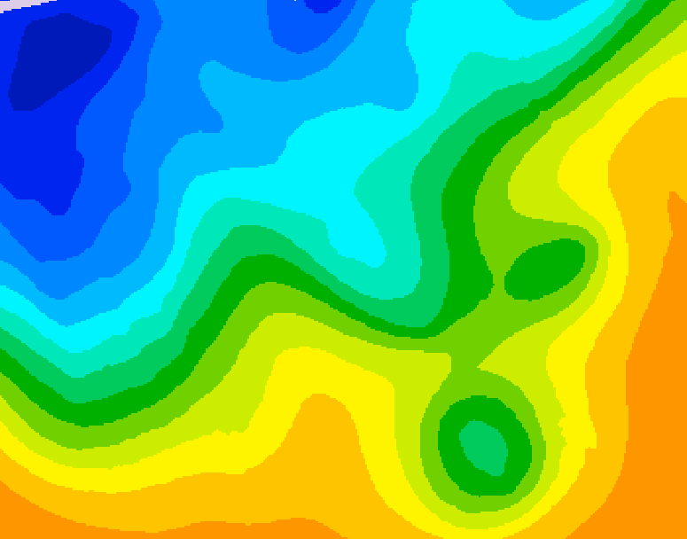 GDPS 500 millibar geopotential height 240 hour forecast chart for Canada based on 2025/10/15 1200Z data