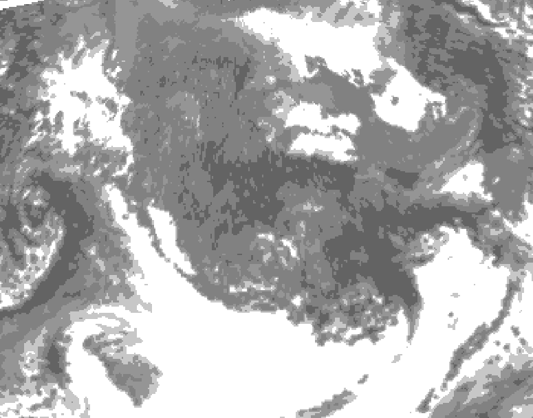 GDPS total cloud 162 hour forecast chart for Canada based on 2025/10/15 0000Z data