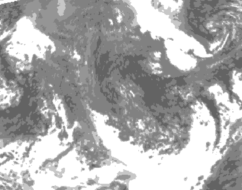 GDPS total cloud 186 hour forecast chart for Canada based on 2025/10/15 0000Z data