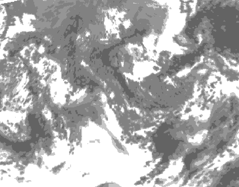GDPS total cloud 240 hour forecast chart for Canada based on 2025/10/15 0000Z data