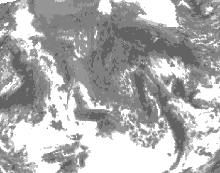 GDPS total cloud 174 hour forecast chart for Canada based on 2025/10/15 1200Z data