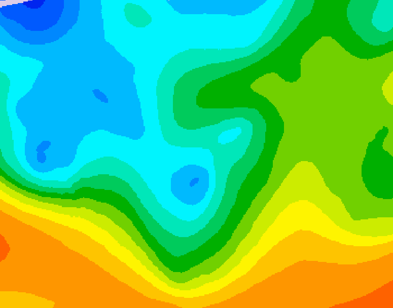 GDPS 500 millibar geopotential height 072 hour forecast chart for Canada based on 2025/10/16 0000Z data