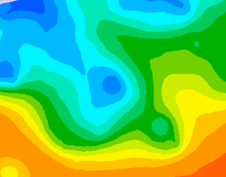 GDPS 500 millibar geopotential height 108 hour forecast chart for Canada based on 2025/10/16 0000Z data