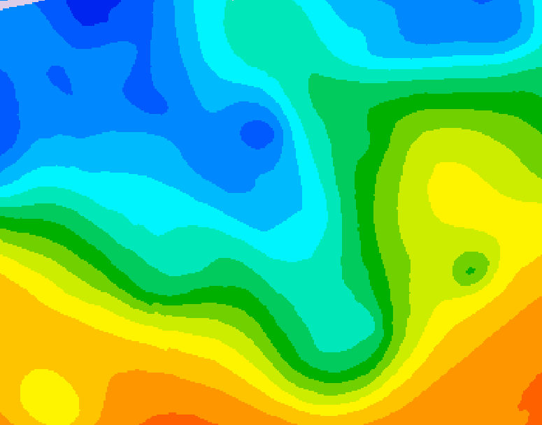 GDPS 500 millibar geopotential height 144 hour forecast chart for Canada based on 2025/10/16 0000Z data