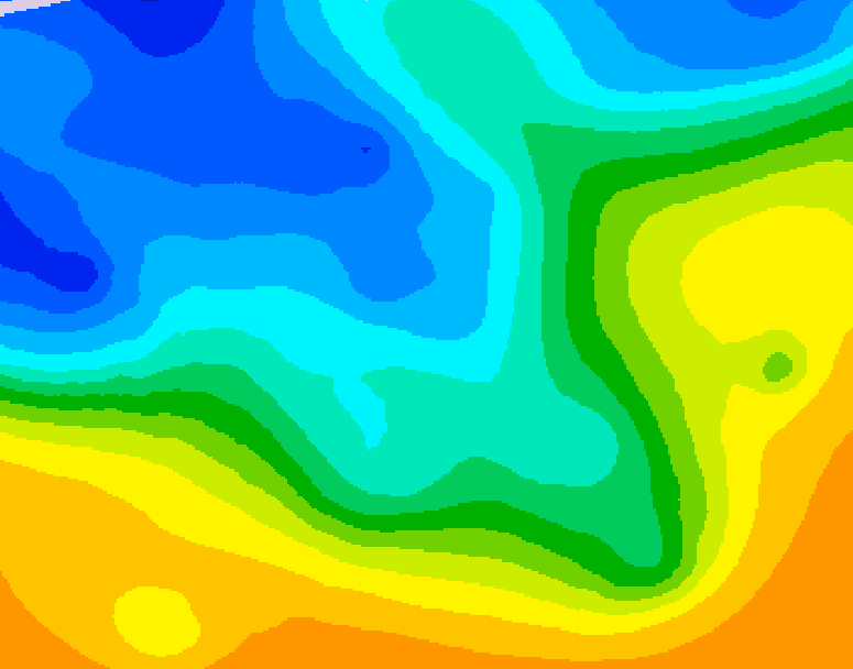 GDPS 500 millibar geopotential height 162 hour forecast chart for Canada based on 2025/10/16 0000Z data