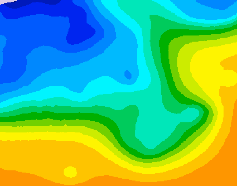 GDPS 500 millibar geopotential height 186 hour forecast chart for Canada based on 2025/10/16 0000Z data