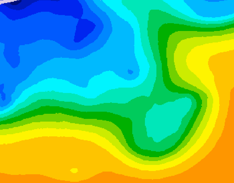 GDPS 500 millibar geopotential height 192 hour forecast chart for Canada based on 2025/10/16 0000Z data