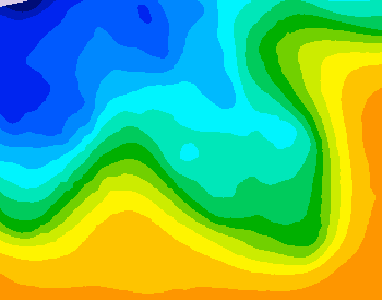 GDPS 500 millibar geopotential height 216 hour forecast chart for Canada based on 2025/10/16 0000Z data