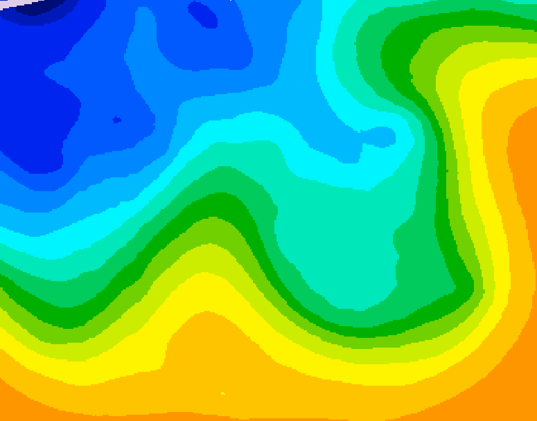 GDPS 500 millibar geopotential height 228 hour forecast chart for Canada based on 2025/10/16 0000Z data
