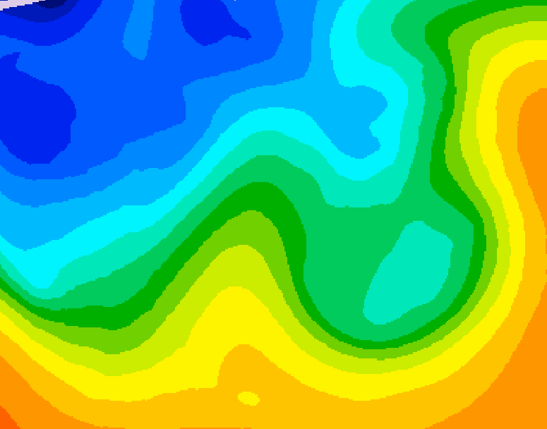 GDPS 500 millibar geopotential height 240 hour forecast chart for Canada based on 2025/10/16 0000Z data