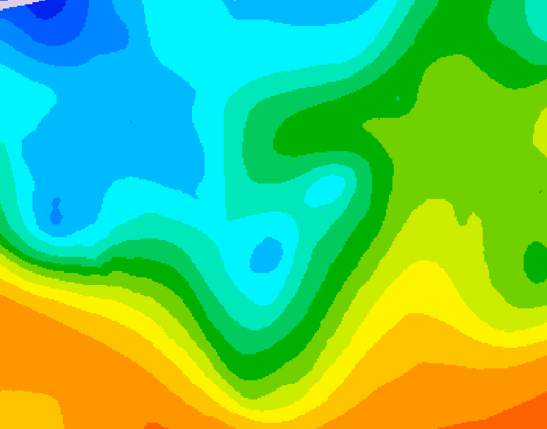 GDPS 500 millibar geopotential height 060 hour forecast chart for Canada based on 2025/10/16 1200Z data