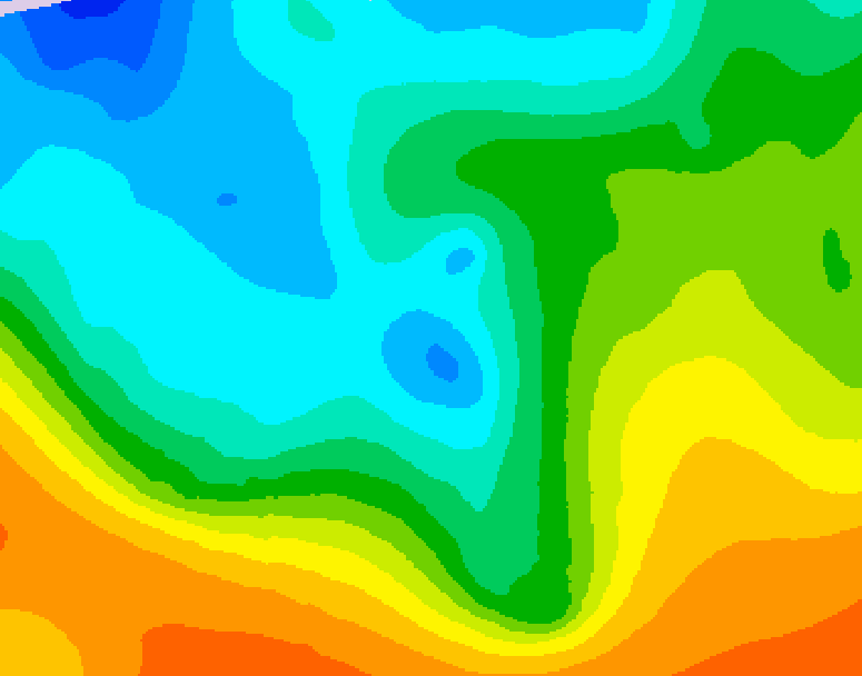 GDPS 500 millibar geopotential height 078 hour forecast chart for Canada based on 2025/10/16 1200Z data