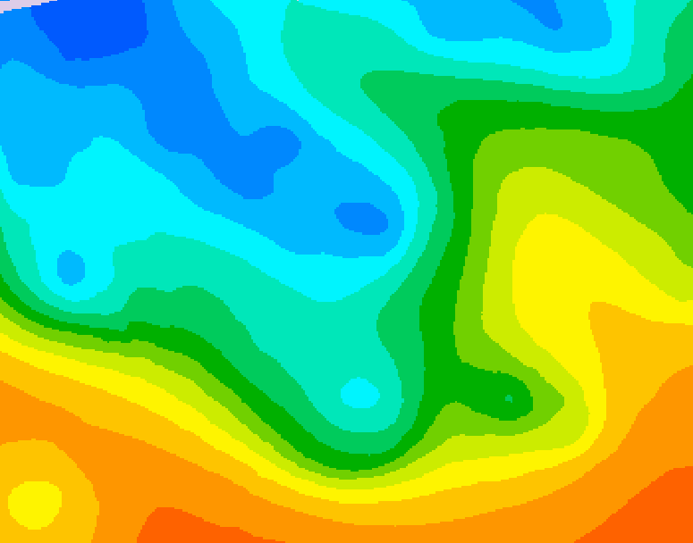 GDPS 500 millibar geopotential height 108 hour forecast chart for Canada based on 2025/10/16 1200Z data