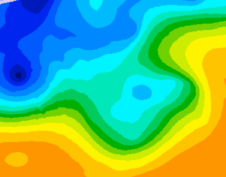 GDPS 500 millibar geopotential height 174 hour forecast chart for Canada based on 2025/10/16 1200Z data