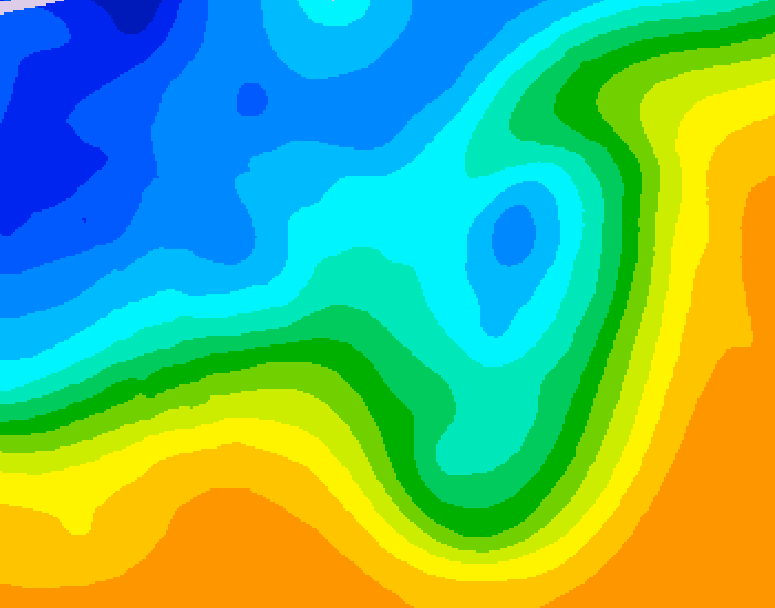 GDPS 500 millibar geopotential height 192 hour forecast chart for Canada based on 2025/10/16 1200Z data