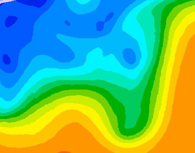 GDPS 500 millibar geopotential height 204 hour forecast chart for Canada based on 2025/10/16 1200Z data