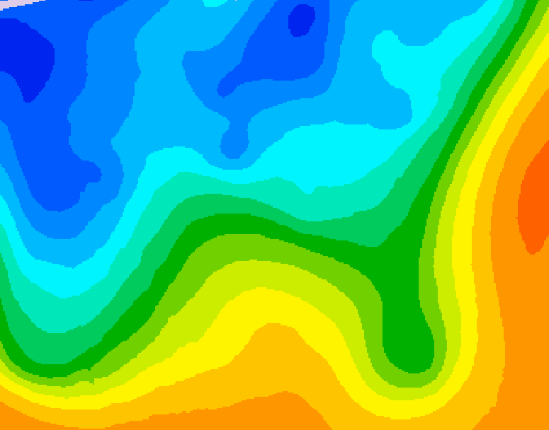 GDPS 500 millibar geopotential height 228 hour forecast chart for Canada based on 2025/10/16 1200Z data