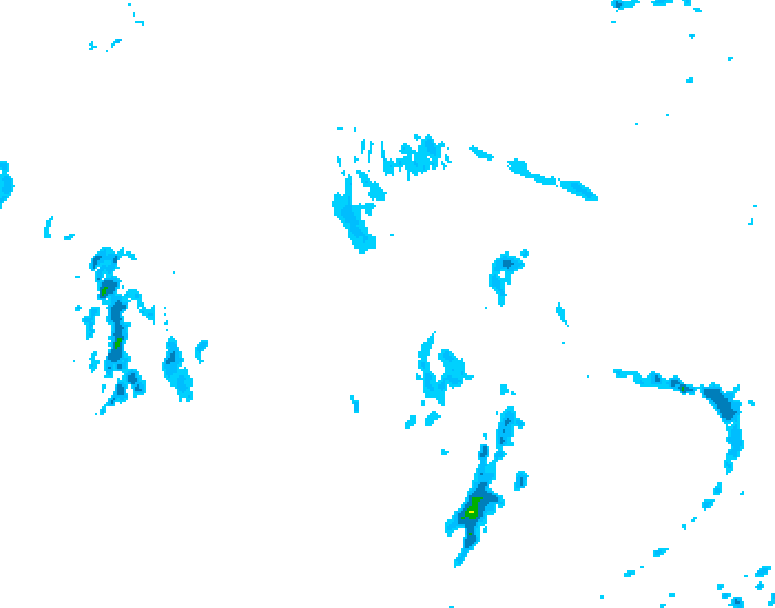 GDPS precipitation 132 hour forecast chart for Canada based on 2025/10/16 0000Z data
