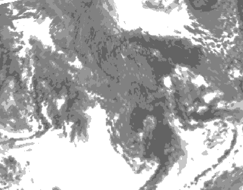 GDPS total cloud 138 hour forecast chart for Canada based on 2025/10/16 0000Z data