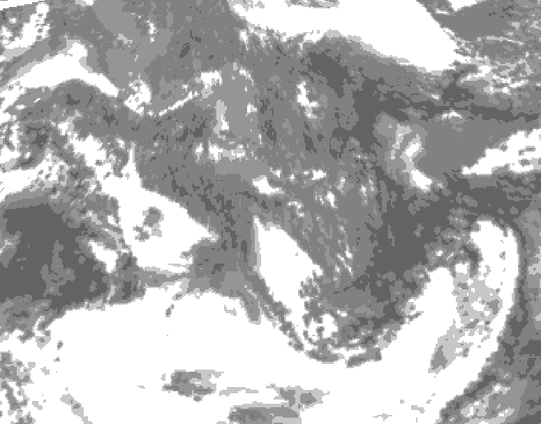 GDPS total cloud 192 hour forecast chart for Canada based on 2025/10/16 0000Z data