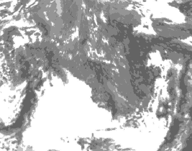 GDPS total cloud 216 hour forecast chart for Canada based on 2025/10/16 0000Z data