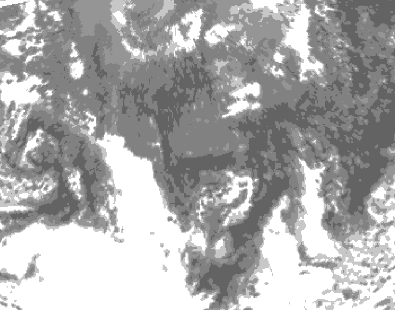 GDPS total cloud 060 hour forecast chart for Canada based on 2025/10/16 1200Z data