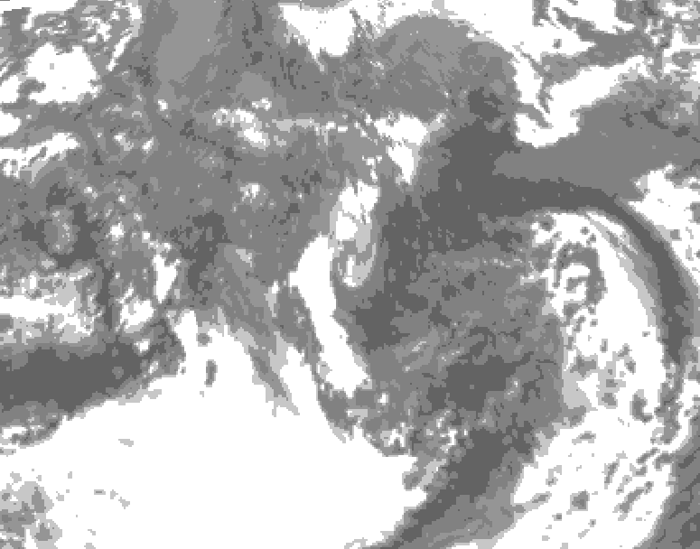 GDPS total cloud 180 hour forecast chart for Canada based on 2025/10/16 1200Z data