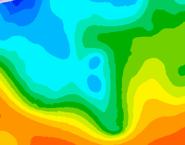 GDPS 500 millibar geopotential height 066 hour forecast chart for Canada based on 2025/10/17 0000Z data