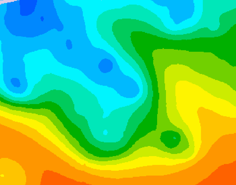 GDPS 500 millibar geopotential height 090 hour forecast chart for Canada based on 2025/10/17 0000Z data