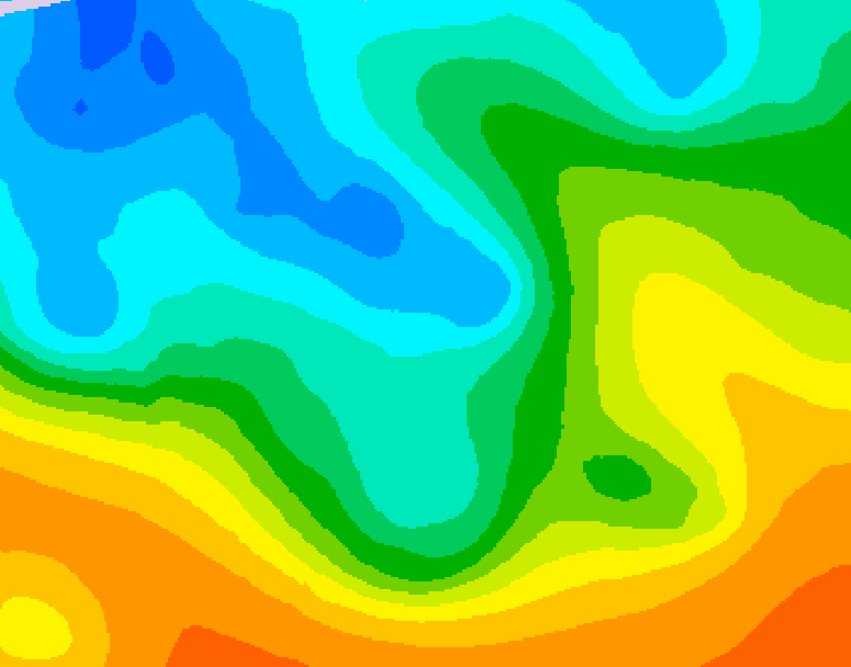 GDPS 500 millibar geopotential height 096 hour forecast chart for Canada based on 2025/10/17 0000Z data