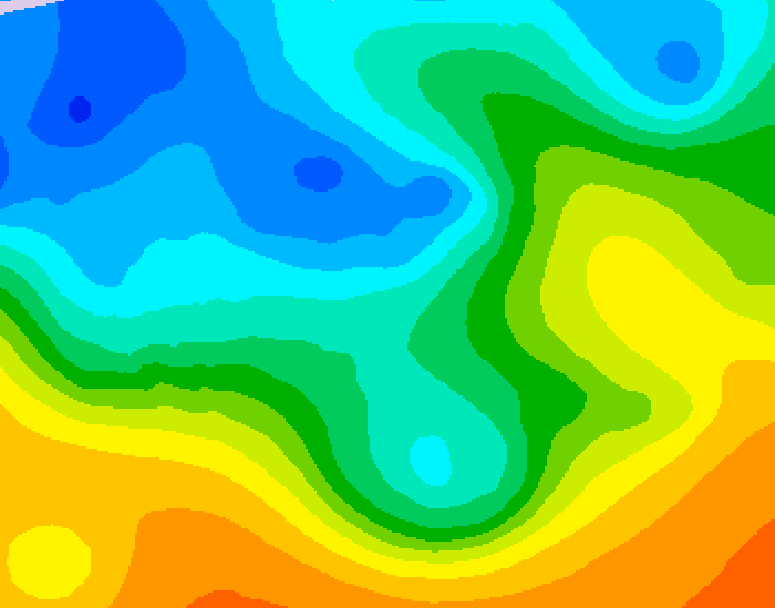 GDPS 500 millibar geopotential height 108 hour forecast chart for Canada based on 2025/10/17 0000Z data