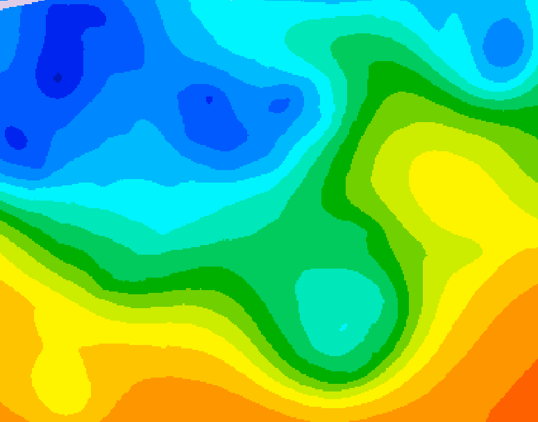 GDPS 500 millibar geopotential height 120 hour forecast chart for Canada based on 2025/10/17 0000Z data