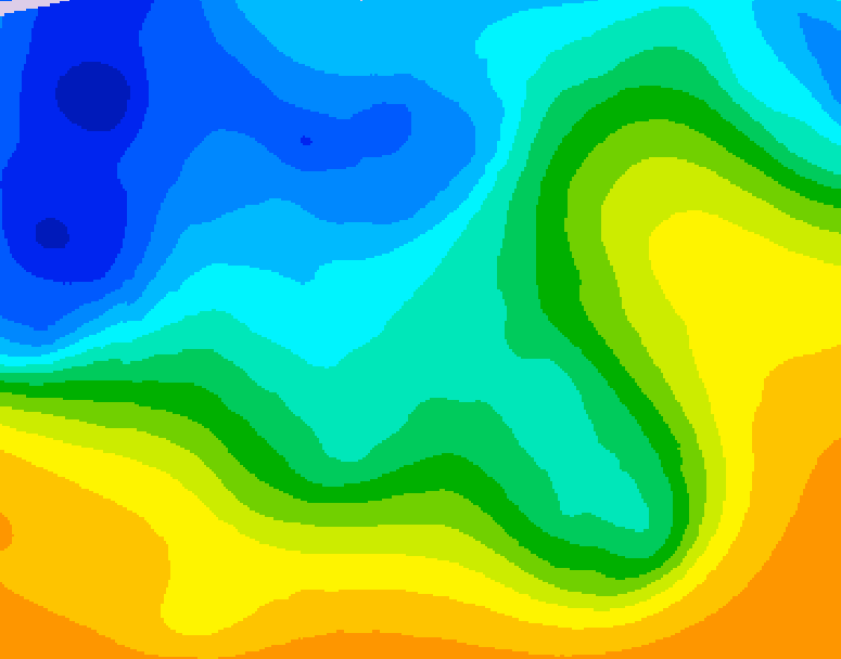GDPS 500 millibar geopotential height 138 hour forecast chart for Canada based on 2025/10/17 0000Z data