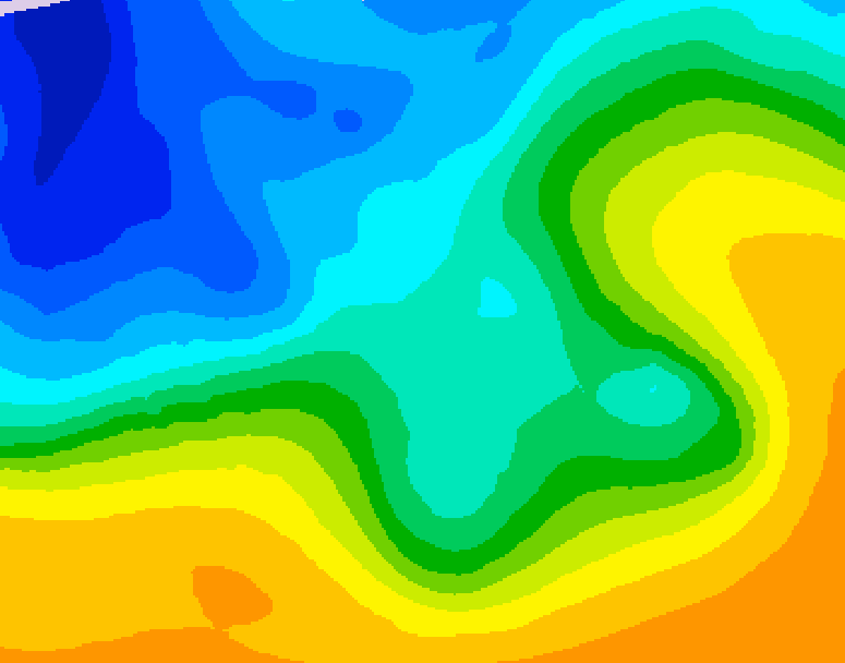 GDPS 500 millibar geopotential height 162 hour forecast chart for Canada based on 2025/10/17 0000Z data