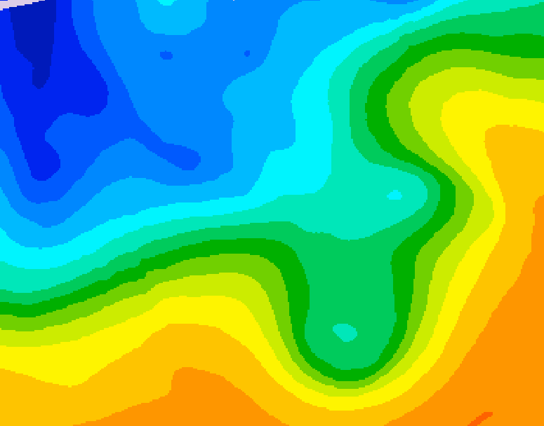 GDPS 500 millibar geopotential height 180 hour forecast chart for Canada based on 2025/10/17 0000Z data