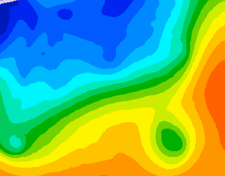 GDPS 500 millibar geopotential height 216 hour forecast chart for Canada based on 2025/10/17 0000Z data