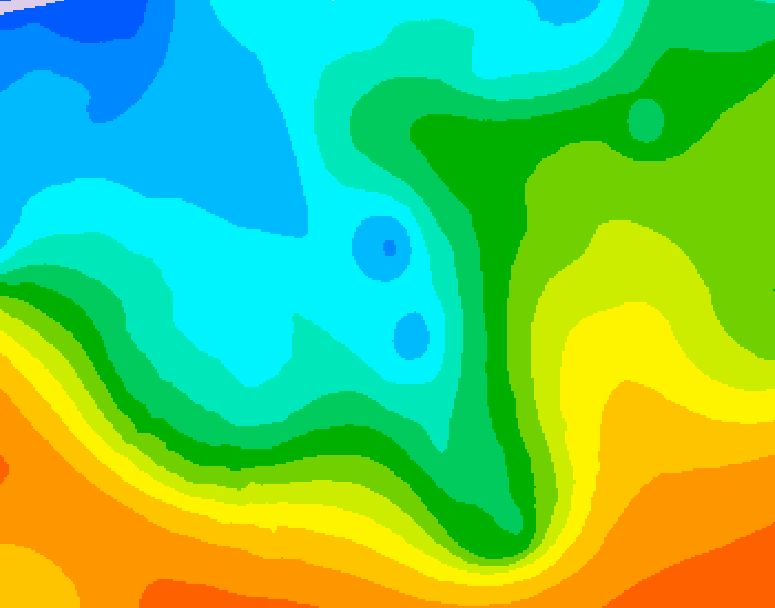 GDPS 500 millibar geopotential height 060 hour forecast chart for Canada based on 2025/10/17 1200Z data