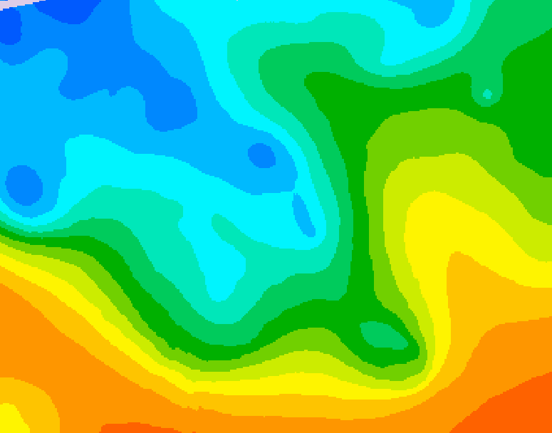 GDPS 500 millibar geopotential height 072 hour forecast chart for Canada based on 2025/10/17 1200Z data