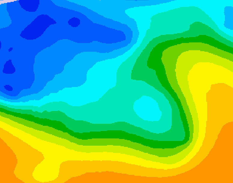 GDPS 500 millibar geopotential height 126 hour forecast chart for Canada based on 2025/10/17 1200Z data