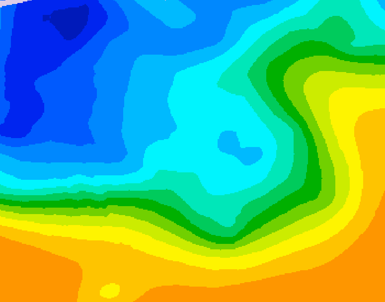 GDPS 500 millibar geopotential height 150 hour forecast chart for Canada based on 2025/10/17 1200Z data