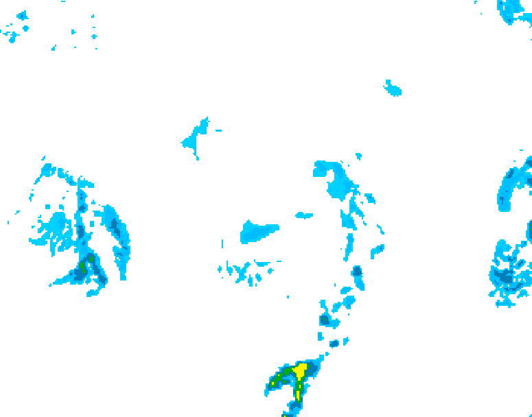 GDPS precipitation 048 hour forecast chart for Canada based on 2025/10/17 0000Z data