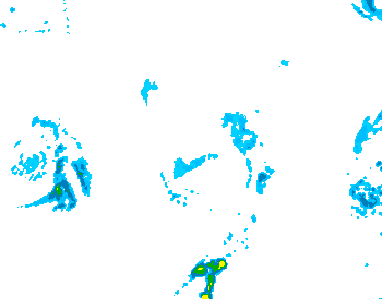 GDPS precipitation 036 hour forecast chart for Canada based on 2025/10/17 1200Z data
