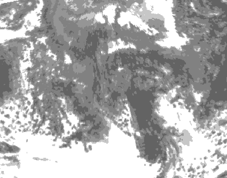 GDPS total cloud 072 hour forecast chart for Canada based on 2025/10/17 0000Z data